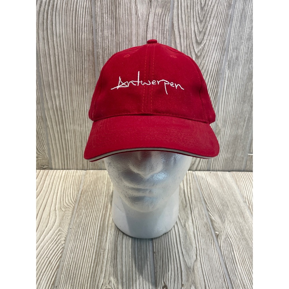 Antwerpen Red Baseball Cap Adjustable Hat Embroider Belgium Souvenir Slazenger